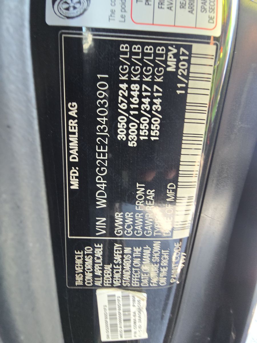 2018 Mercedes-Benz Metris Passenger Van 126.0" WB