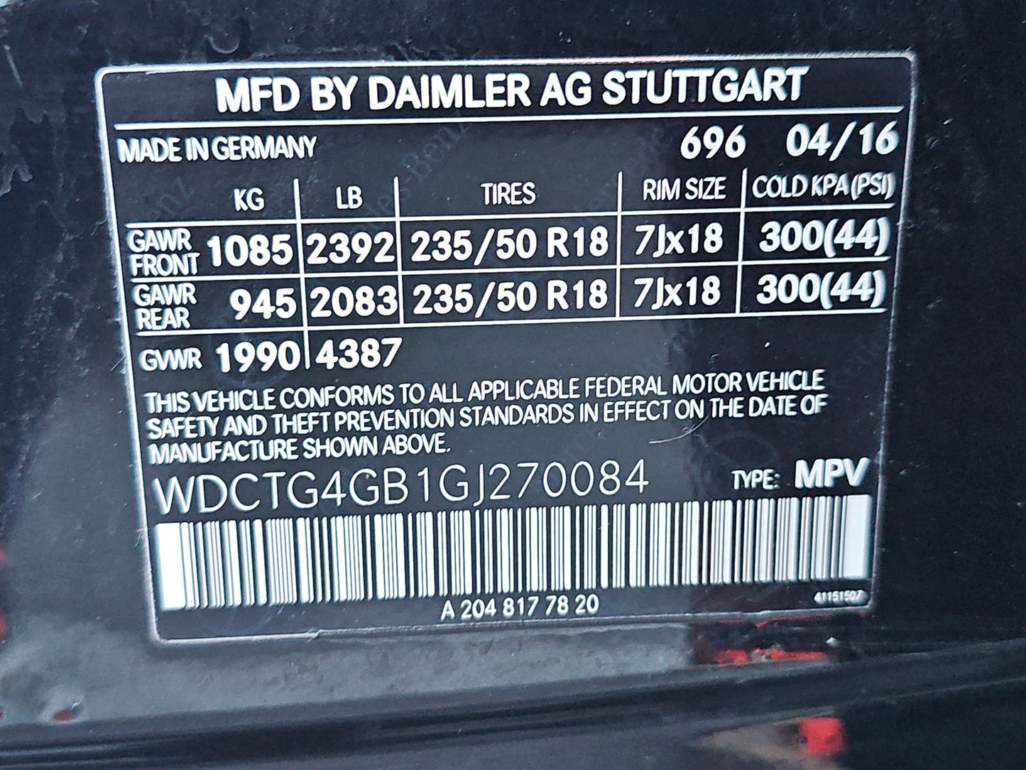 2016 Mercedes-Benz GLA 250 4MATIC