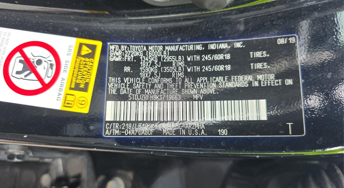 2019 Toyota Highlander XLE