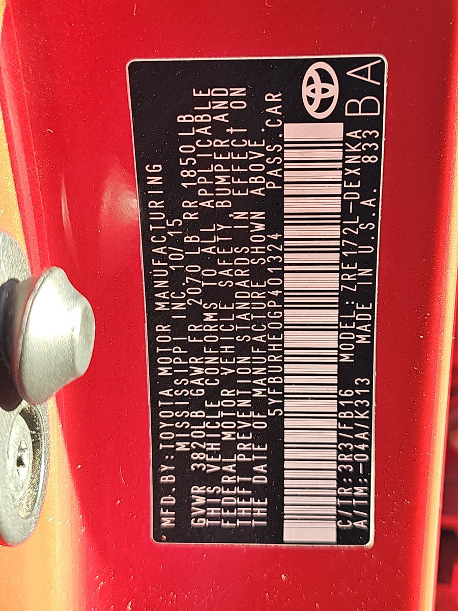 2016 Toyota Corolla LE