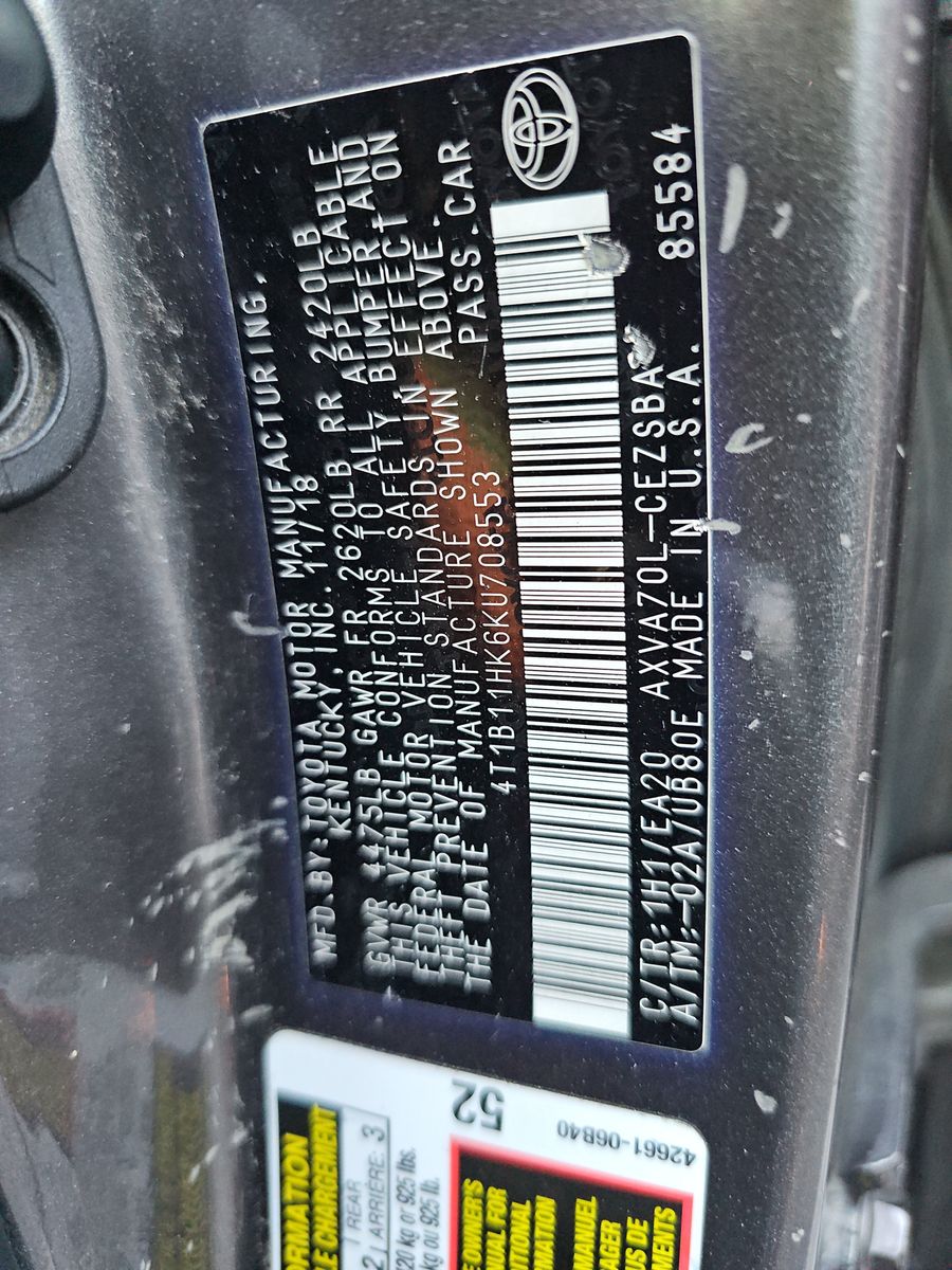 2019 Toyota Camry SE