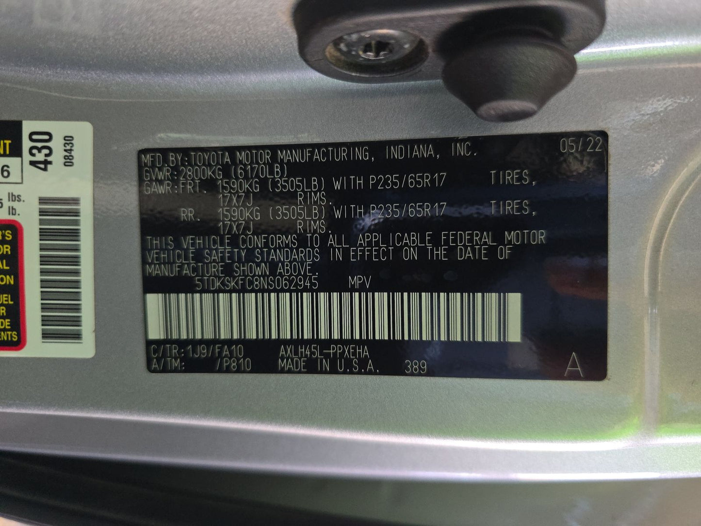 2022 Toyota Sienna LE 8-Passenger 120.5" WB