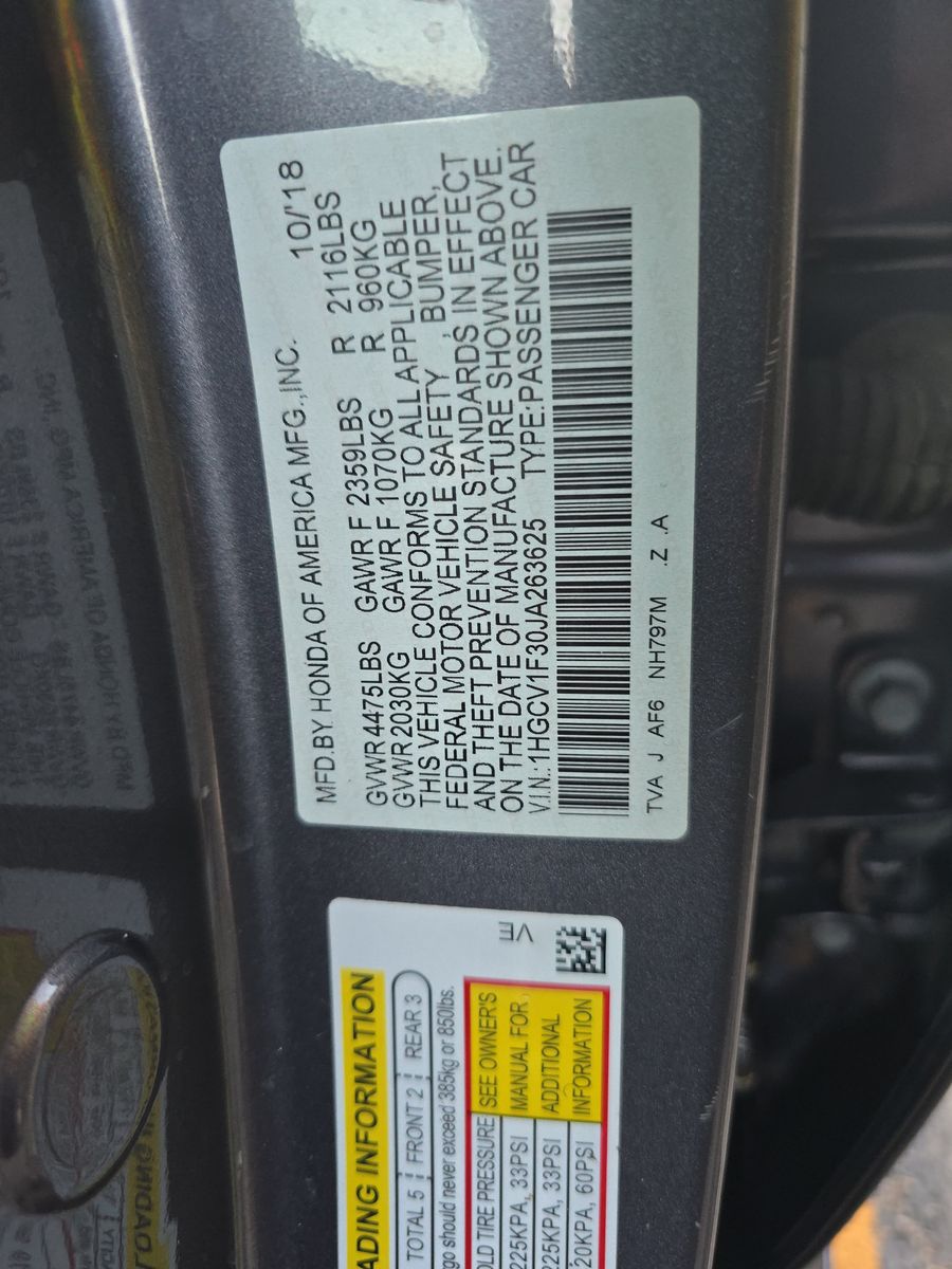 2018 Honda Accord Sedan Sport 1.5T