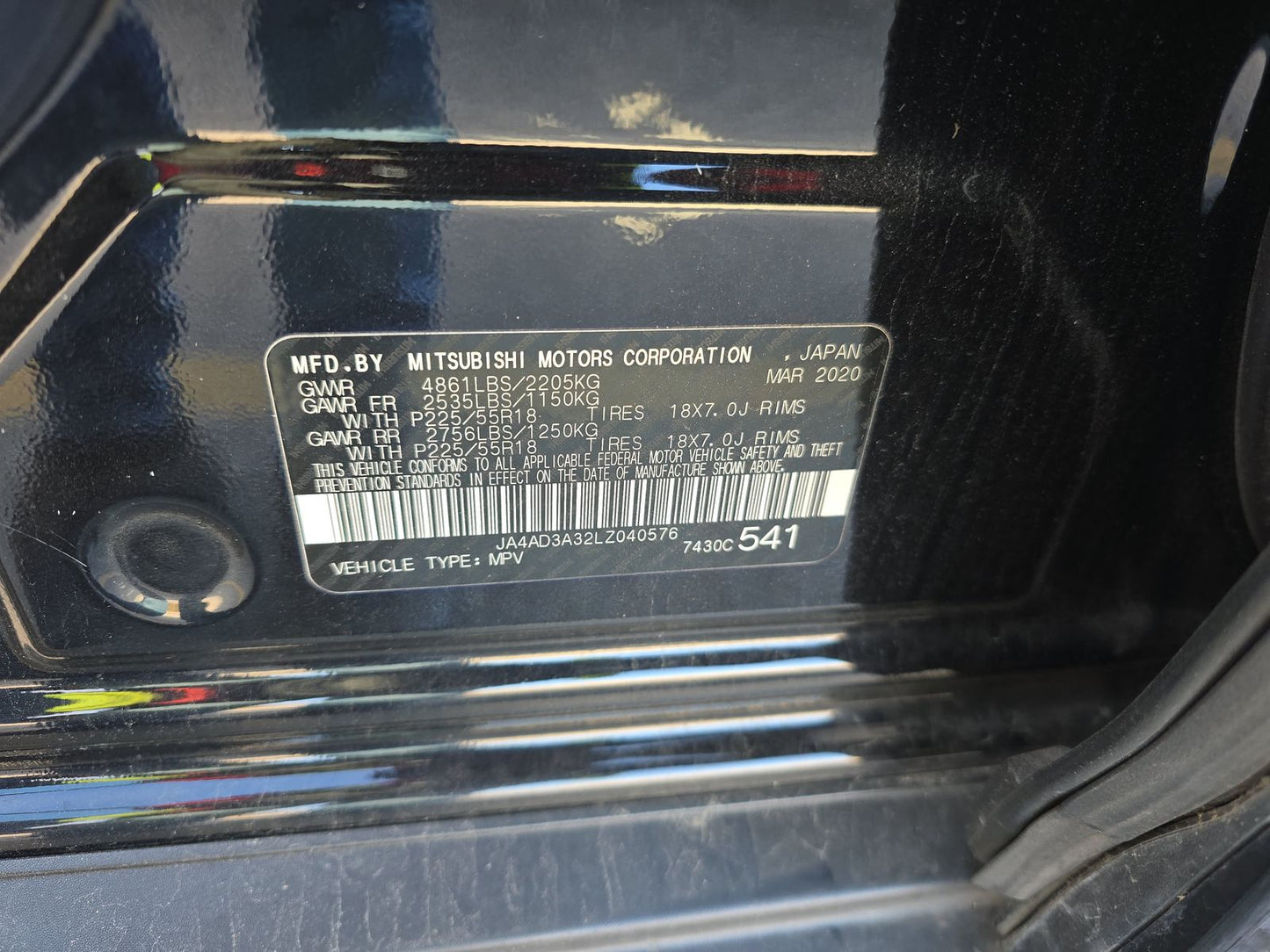 2020 Mitsubishi Outlander LE