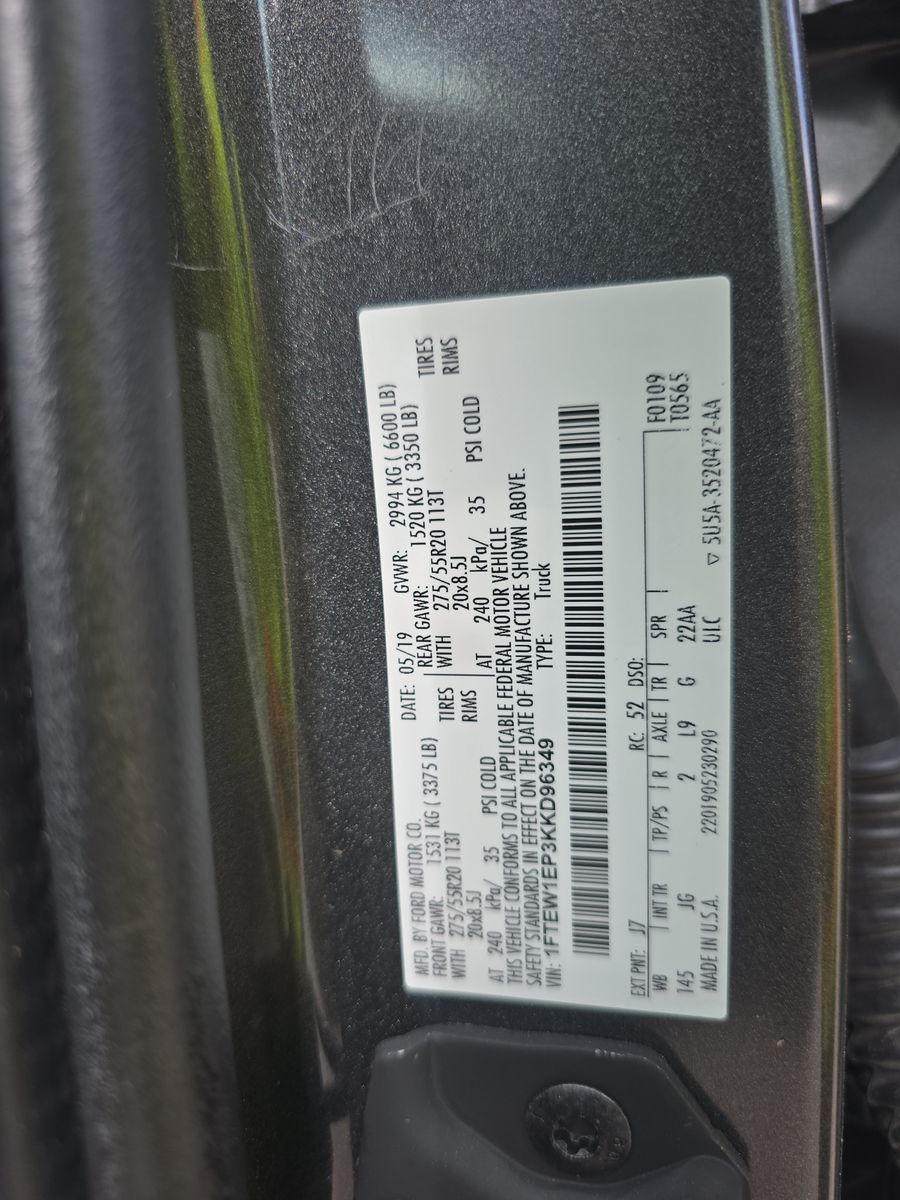 2019 Ford F-150 XL Crew Cab Short Bed