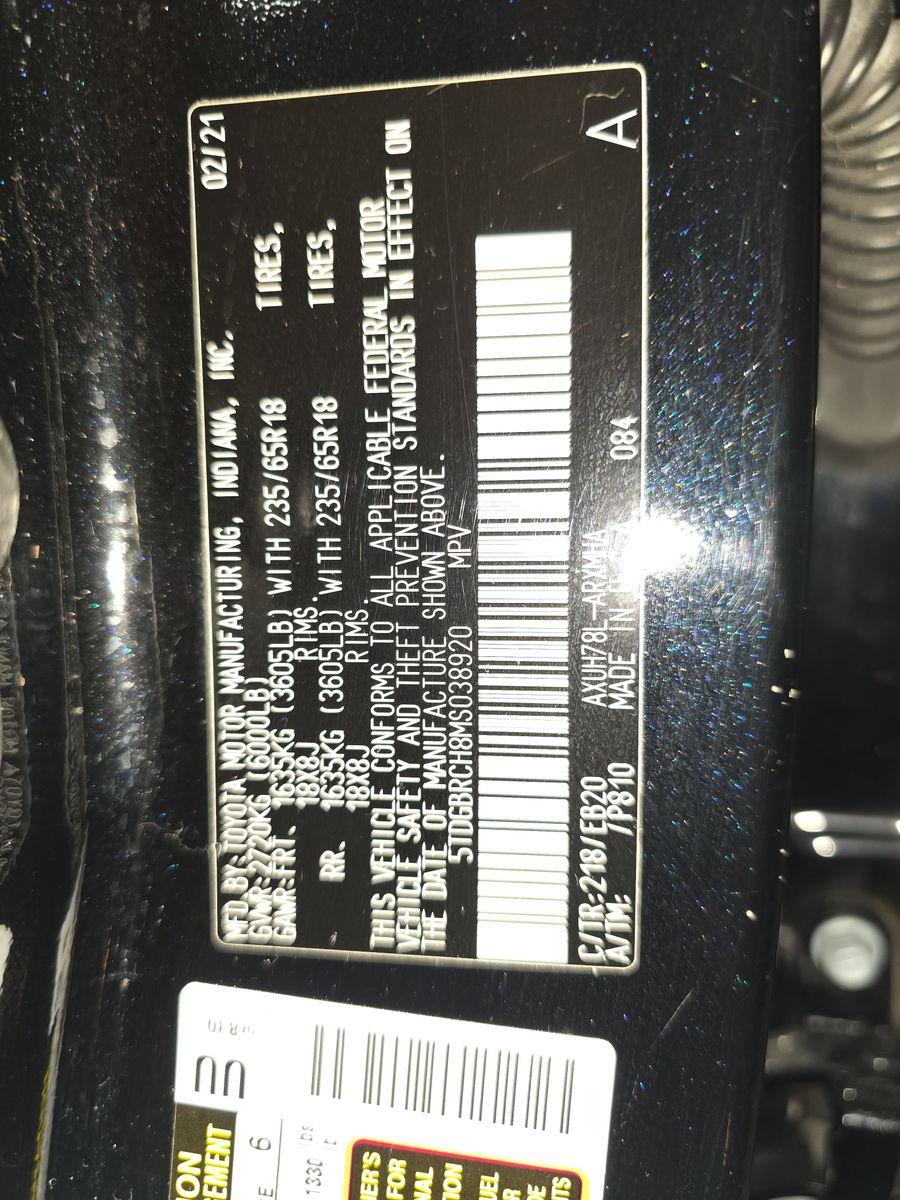 2021 Toyota Highlander Hybrid XLE