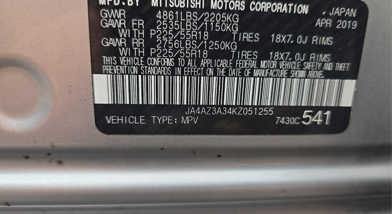 2019 Mitsubishi Outlander LE