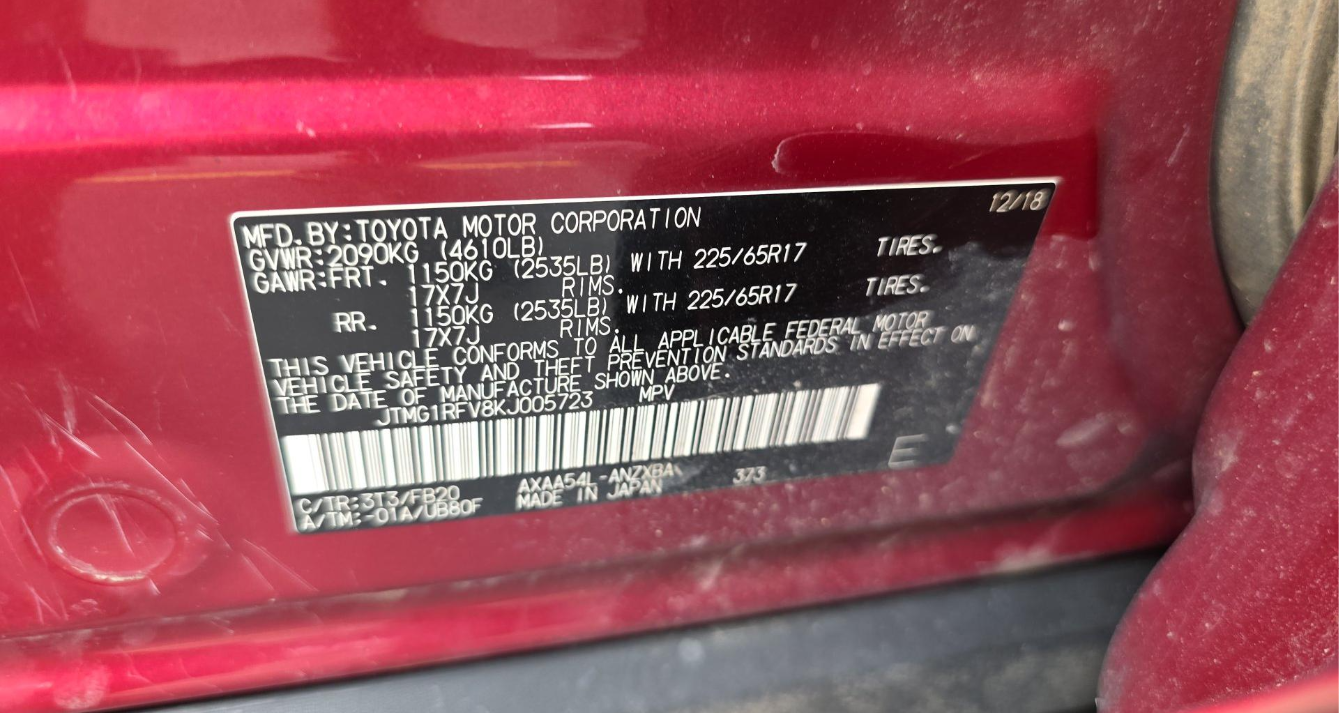 2019 Toyota RAV4 LE